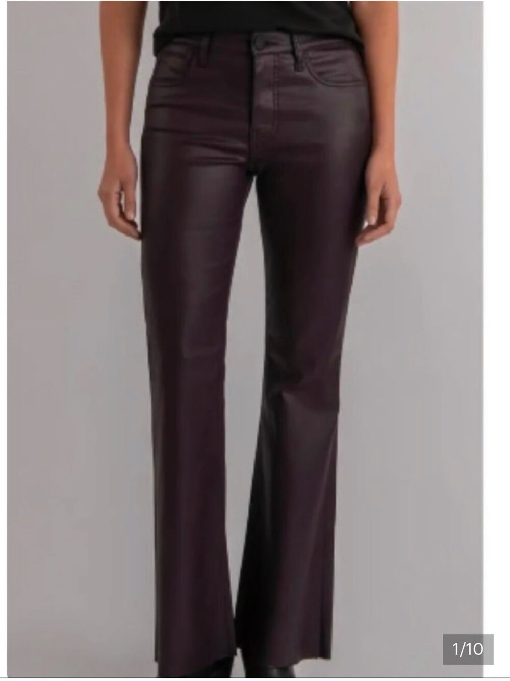 Kut from the Kloth Brown waxed Flare Jeans